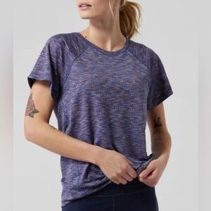 Athleta Ultimate Train Mesh Tee in Purple women’s XL EUC